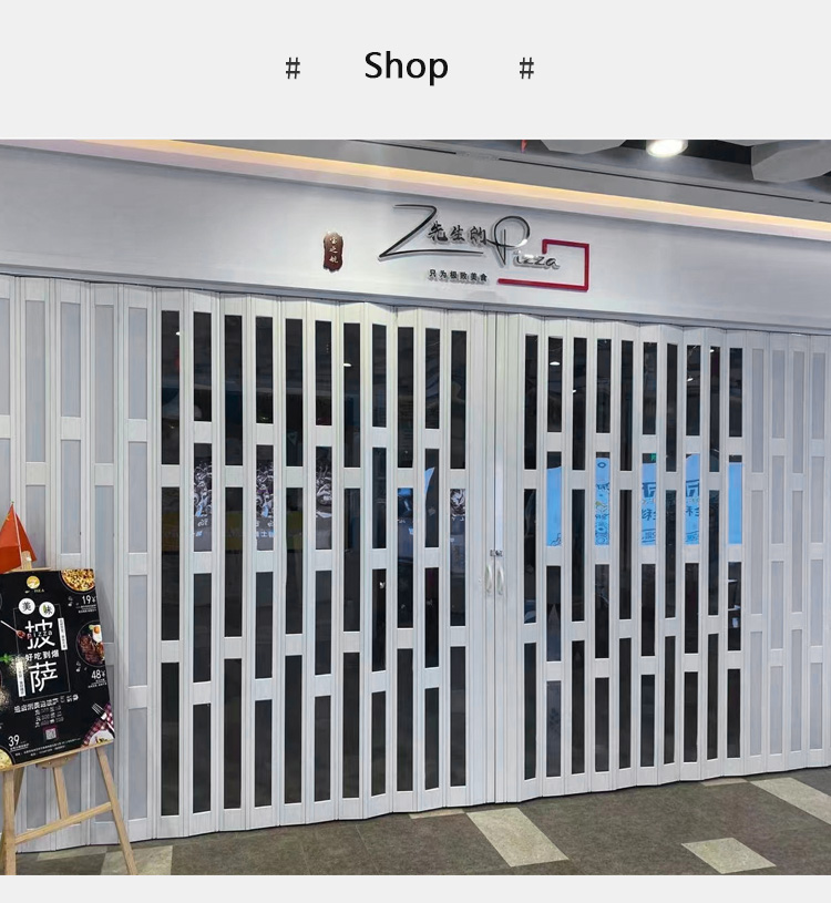 pvc folding door shop